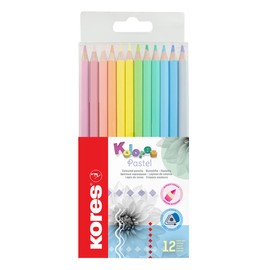 Kores - Kolores Pastel: 12 Colouring Pencils in Assorted Pastel Colours