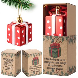 Kathfly 1 set Boss's Day Special Mini Gift Box Hanging Ornament Thank-You Gift Happy Boss Day with Cheer up Box for Leader Supervisor Manager Christmas Party Favors