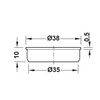 2 Pcs Hinge Hole Cover 35mm Plastic Hinge Hole Cover