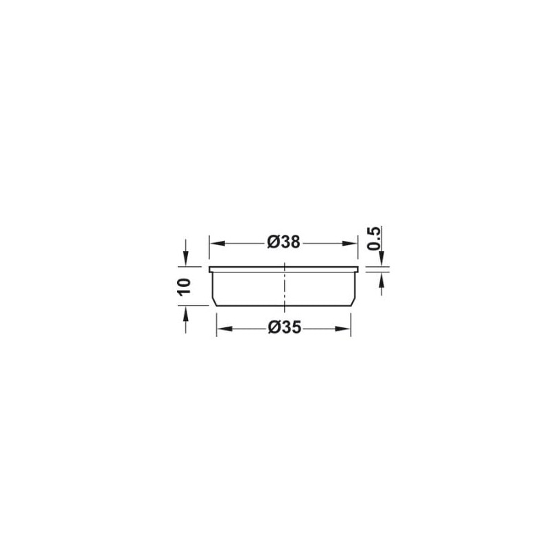 2 Pcs Hinge Hole Cover 35mm Plastic Hinge Hole Cover