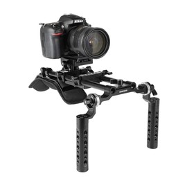 CAMVATE 15mm Rod Clamp Handgrip with Rosette M6 Mount Connection for DLSR Camera Shoulder Rig