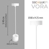 SSC-LUXon Vora Design Ceiling Light in Matt White with Textile