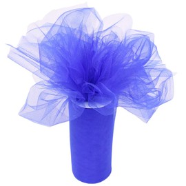 Time to Sparkle 6 Inchs x 25yards/75FT Tulle Roll Spool Tutu Party Birthday Wraping Crafts Bridal Bow Skirt Wedding Decor, Blue
