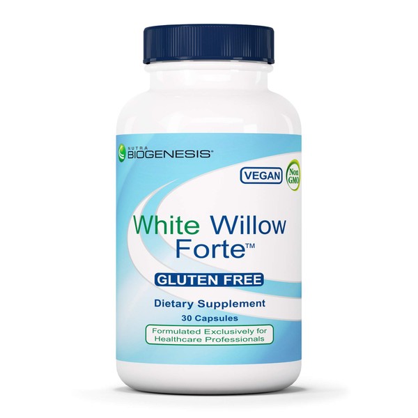 Nutra BioGenesis - White Willow Forte - White Willow Bark, Boswellia and Turmeric to Help Support Body Comfort and Cytokine Balance - Gluten Free, Vegan, Non-GMO - 30 Capsules
