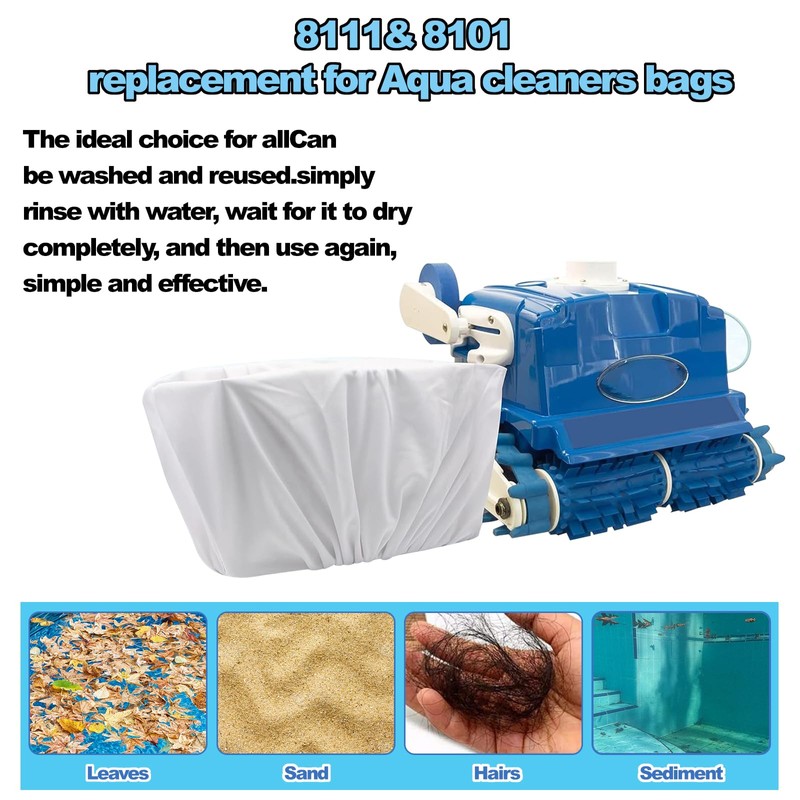 Pool Cleaner Replacement Fine Filter Bag, Pool Vacuum Filter Bag