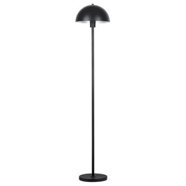 Kenroy Home Vega Black Metal Dome Floor Lamp with Sleek Modern Design and Round Metal Shade for Living Rooms, Offices, and Bedrooms