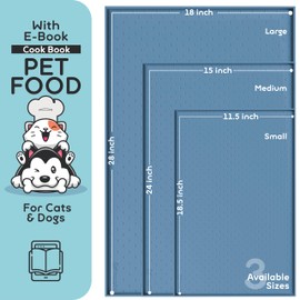 PetHappily Dog Food Mat - Raised Edges Dogs Mat for Food and Water Prevent Spill, Waterproof Cat Food Mats Protect Floors, Easy Clean Dog Bowl Mats for Food and Water, Silicone Pet Food Tray