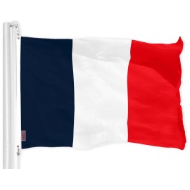 G128 Combo Pack: USA American Flag & Navy Blue NEW France French Flag 3x5 feet