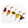 CANAPE KING Disposable Bamboo Skewers - Natural Fruit Sticks Reusable