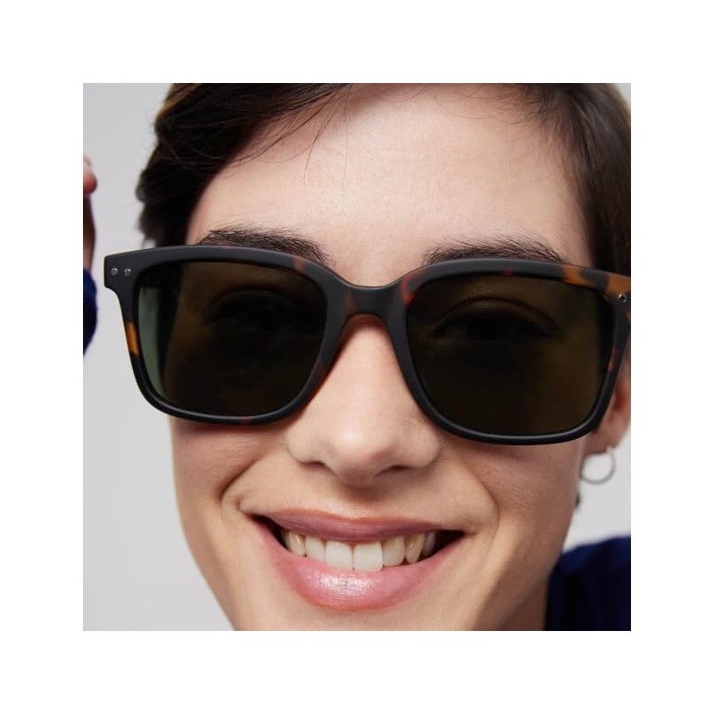 IJIPIJI Sunglasses, #L Model, Square, tortoise/green