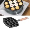 Fdit 14 Hole Takoyaki Pan,Avoid Sticking Cast Iron Octopus Meatball