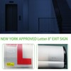 Garrini New York Approved Letter 8" Exit Sign Emergency Light