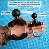 WINDFRD Aluminum Grab Bar Clamp Mount Base with 1.5'' Ball