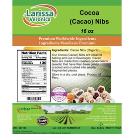 Cocoa (Cacao) Nibs (16 oz, ZIN: 527123) - 2 Pack