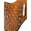pancake knife sheath hand tooled and painted out of quality