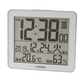 LANDEX YT5277SV1 Digital Clock Radio 3 Unit Temperature Humidity Calendar Display Silver