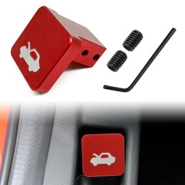 Hood Latch Release Handle Cable Aluminum Alloy Repair Kit, Compatible with Honda Civic 1996-2011, Honda CR-V 1997-2006, Honda Element 2003-2011, Red