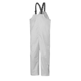 Helly-Hansen Workwear Waterproof Processing Bib Pants for Men Made from PVC-Coated Polyester with Adjustable Suspenders, White - X-Small
