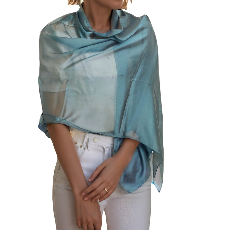 Prettystern Women's Plain Colour Silk Taffeta 100% Chiffon Silk Festive