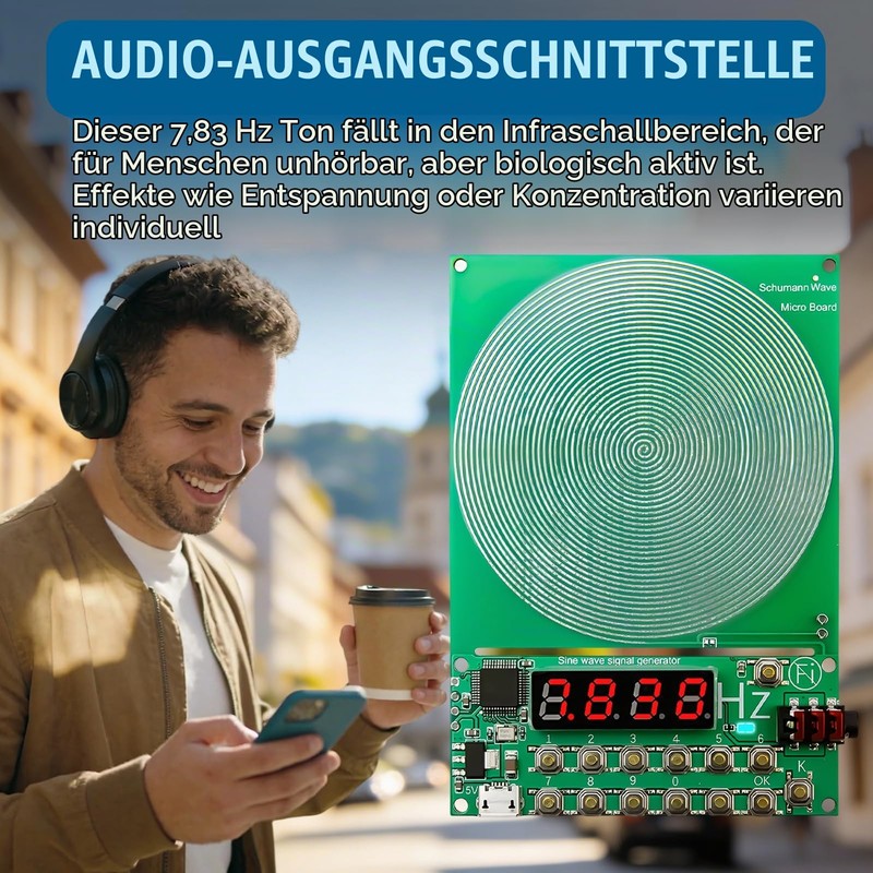 7.83 Hz Schumann Frequency Generator, Adjustable 0.01 Hz - 100,000