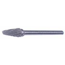 Canadian Tool and Supply 3/16-Inch x 1/2-Inch Taper 14ø w/Radius End Carbide Bur Double Cut 1/8-Inch Shaft (SL-53-D)