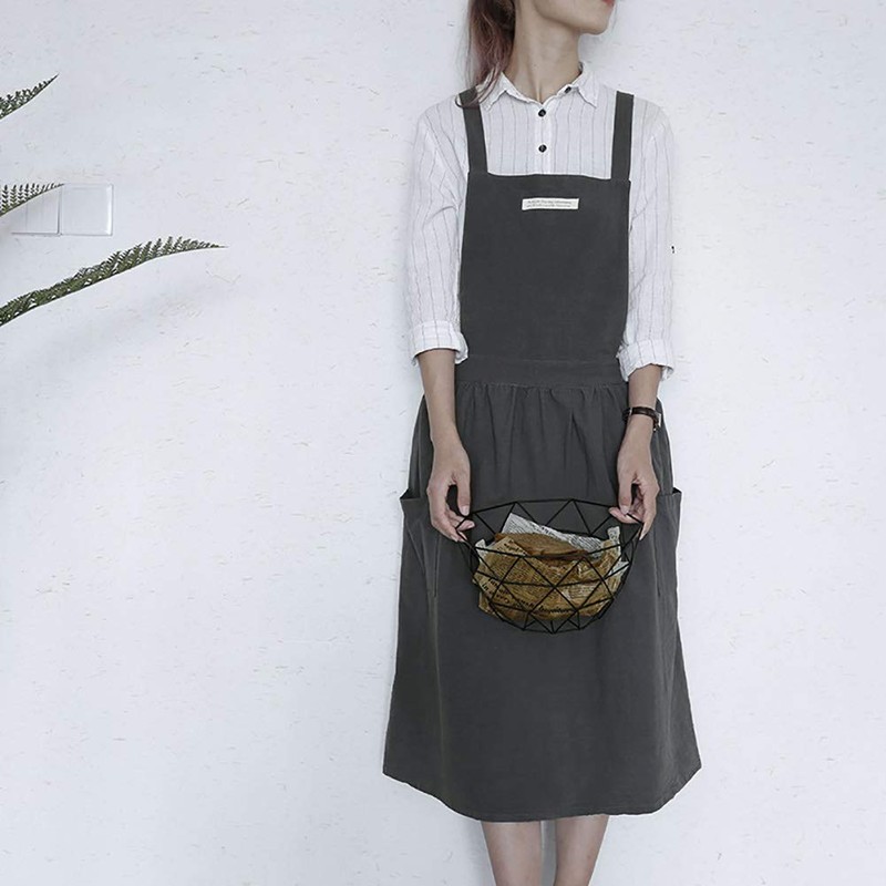 Nanxson CF3094 Women's Cotton Linen Apron Cooking Kitchen Apron Bib