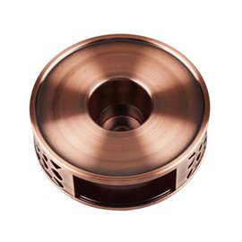 Hsthe Sea Tea Warmer for Teapot,Tea Coffee Warmer Stainless Steel with Tea Light Holder Tea Base, Tea Cosy, Coffee Cosy, Tea Light, Suitable for All Teapots, Copper Colour