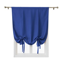 JIAN YA NA Burgundy Curtain for Window 1 Panel with Rod Light Blocking Blackout Curtain Solid Color Short Curtains for Small Window (120x120cm)