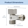 LUXE Bidet 7/8" x 7/8" x 1/2" Shut-Off Valve T-Adapter