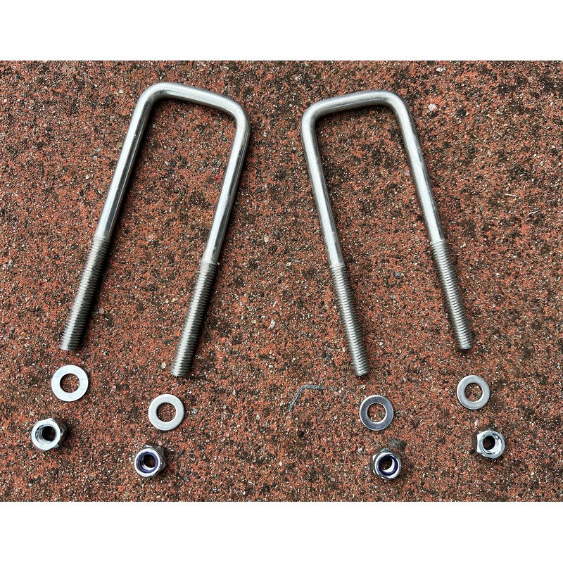 U Bolt Square M8 Thread 60mm Inner Width x 100mm