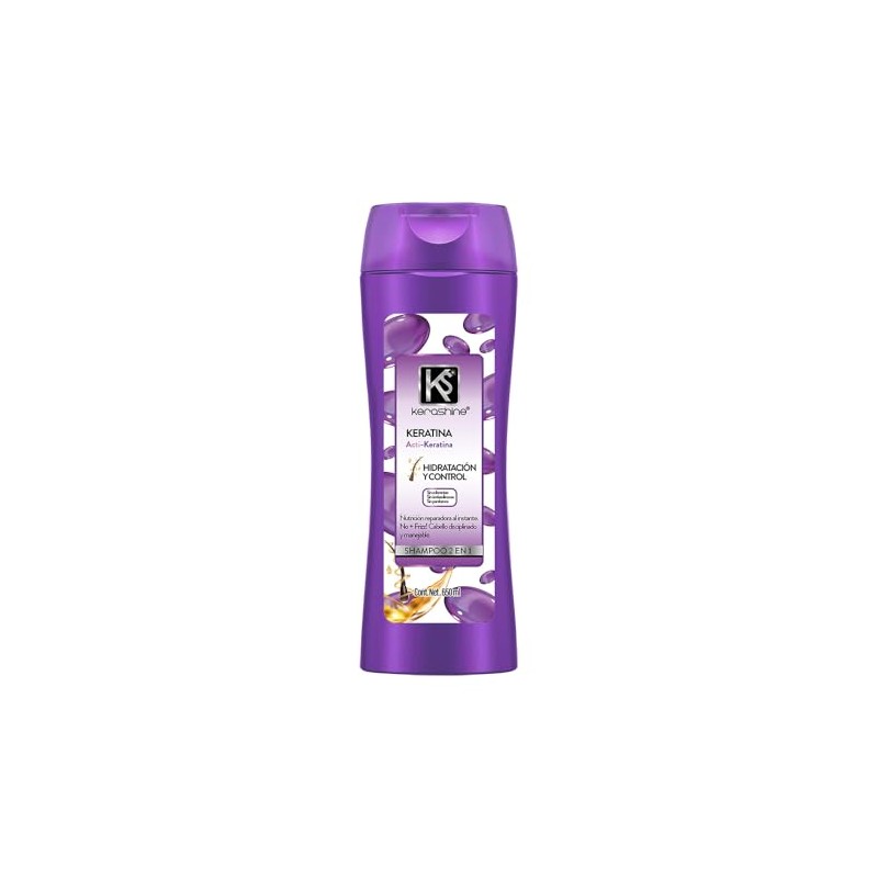 Kerashine Shampoo Hidratación y Control 2 en 1 con Keratina