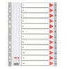 Esselte A4 Polypropylene 1-12 Part Indices - Grey