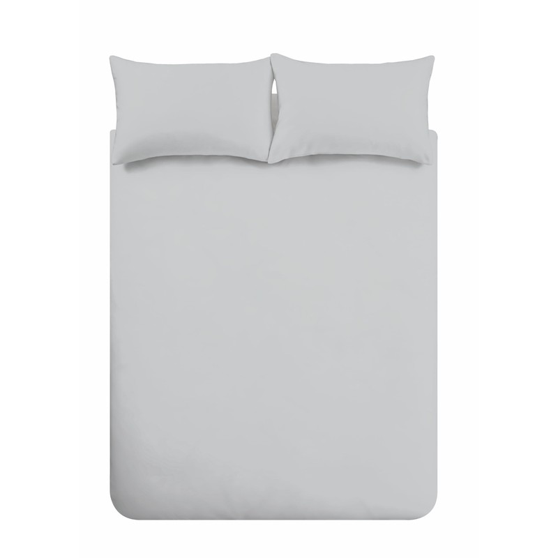 Plain Dyed Cotton Percale Grey Duvet Set 200TC 200 x