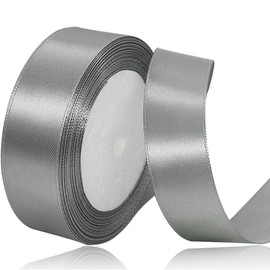 Cinta de satén de 2,5 cm para manualidades, cinta de regalo, cinta de satén sólida, rollo de 2,5 cm x 25 yardas
