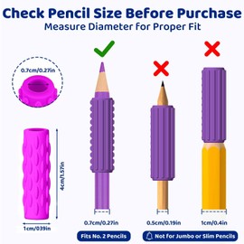 Afufu Sensory Fidget Toys for Kids Teens Adults, 18 Pack Textured Pencil Grips for Autism Office Calm Anxiety Stress Relief, Corner Supplies for Special Education Needs or Classroom Rewards