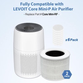 LemonQueen Core Mini Replacement Filter Compatible with LEVOIT Core Mini Air Purifier,Core Mini-P,3-in-1 High Efficiency H13 HEPA Filter, Mini-RF Filter with Activated Carbon,Replace Part #Core Mini-RF,2Pack