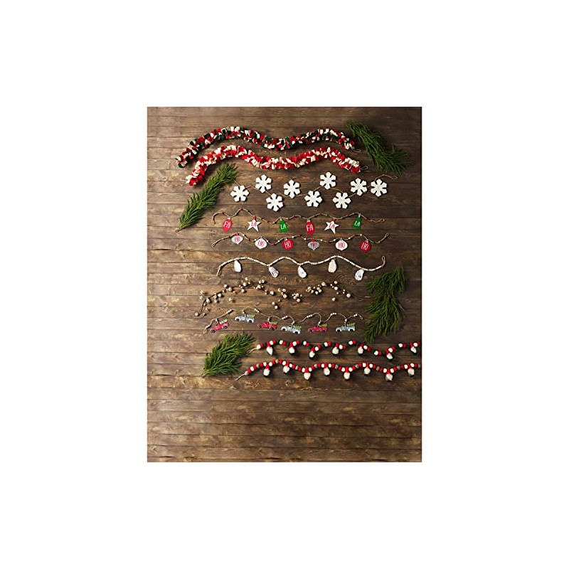 Mud Pie Christmas Gnome Wool Garland, Red