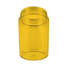 KastLite Acrylic Amber Jelly Jar with Threaded Neck | 6" Indoor/Outdoor Downlight | 3.25" Outside Diameter | Smooth Texture | 4 Pack