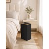 IEGrow Laundry Hamper with Lid, 110L Laundry Basket with Bag,Black