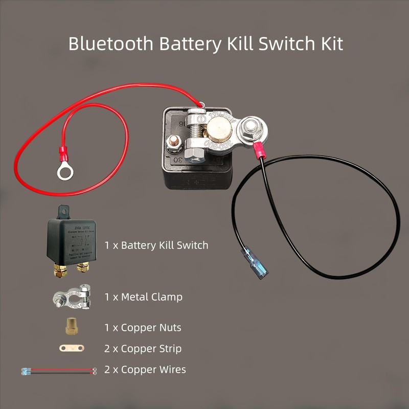 Bluetooth Battery Kill Switch Kit 12V 250A Battery Disconnect Switch