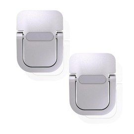 Ginhkok Laptop Stand (Pack of 2) Foldable Stick-on Stand Made of Zinc Alloy Invisible Heat Dissipation Cooling Lightweight Easy to Carry (Silver)