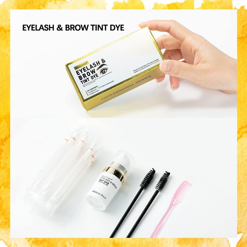 SHEEYOON Eyebrow Tint Cream, Professional Brow Eyelash DYE Kit, Natural
