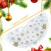 120 cm Christmas Tree Skirt, Christmas Tree Blanket White Gold