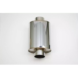 1320 ultra quiet resonator muffler stainless steel universal 3.5" inlet & out