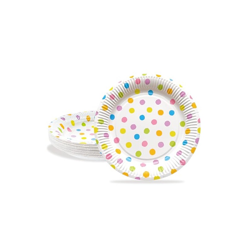 BFB Party Dessert Plates 7 inch 24 Pieces Paper Plates