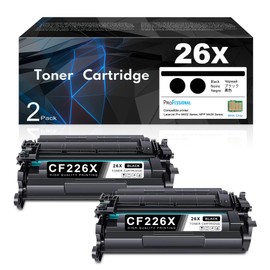 26X Black High-Yield Toner Cartridges (2-Pack) | Replacement for HP 26X Works with Laser Pro M402d M402n M402dn M402dw M402m M402dne; MFP M426dw M426fdn M426fdw M426dw M426m M427dw Printer | CF226XD