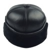 Sandy Ting Winter Leather Baseball Cap Earflap Fitted Hats Men