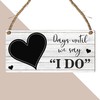 Countdown Wedding Plaque with Rustic Chalkboard/Whiteboard Heart Design - Keepsake