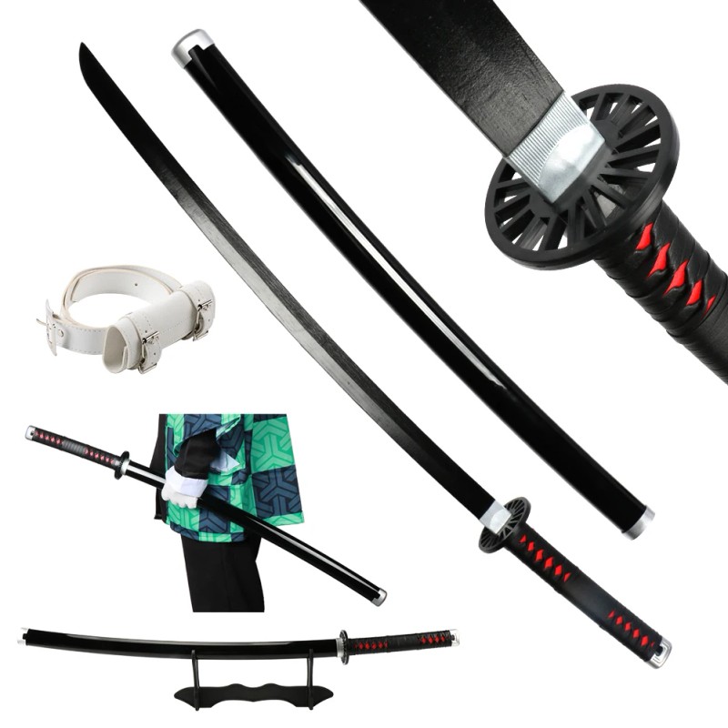 Wood Demon Slayer Katana Sword Anime Cosplay Weapons PropsColor: Tanjiro