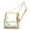 Hipiwe Glass Business Card Holder with Lid - Desktop Name